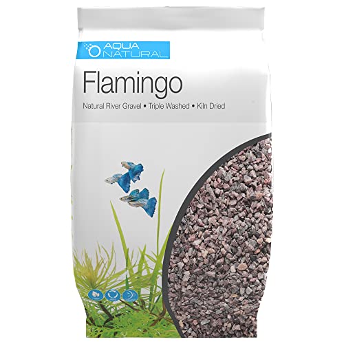 Aqua Natural Aquarium Substrate, Flamingo Gravel, 10lb | For Aquascaping, Aquariums, Vivariums and Terrariums - size: (Pack of 1)