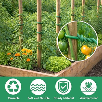 KINGLAKE Green Garden Wire with Pliers - 132 Feet 3.5mm Garden Ties Soft Plant Twist Ties Plant Wire for Climbing Plants Tomatoes Support Vines Vegetables Flowers Indoor & Outdoor Gardening Training - size: 3.5mm x 132ft
