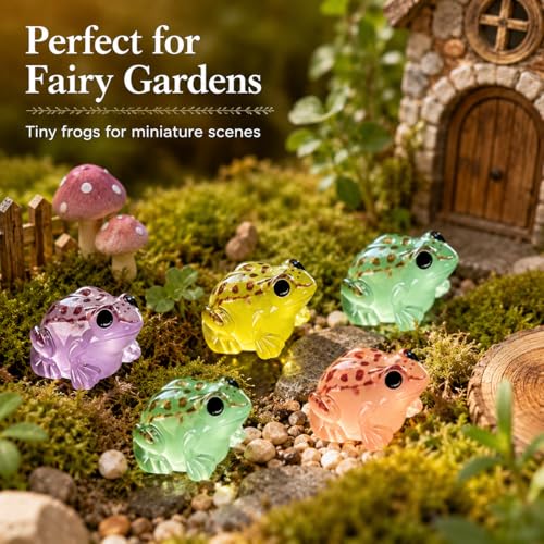 6-Cavity Tiny Frog Resin Mold, Mini Animal Silicone Mold for Epoxy Casting - color: frog-6cav