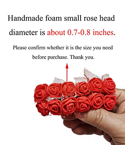 Mini Fake Rose Flower Heads 144pcs Mini Artificial Roses DIY Wedding Flowers Accessories Make Bridal Hair Clips Headbands Dress (Bottom add Gauze) Tiffany-Blue - color: Tiffany Blue