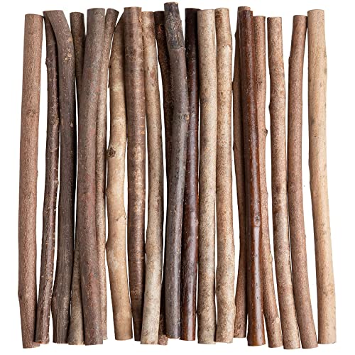 Craft Sticks Twigs Crafting Natural Wood Log Sticks DIY Cuttable Rustic Christmas Home Wall Decoration Length 9.84 in/10 PCS (Pack of 3) - size: 40PCS(0.35-0.47 inch) (Pack of 3)