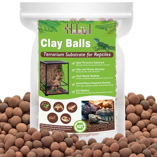 Halatool 4QT Expanded Clay Balls – Bioactive Terrarium Drainage Layer - size: 4QT
