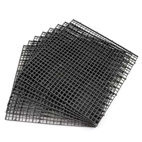 Aquarium Fish Tank Bottom Isolation 8 Pcs, Plastic Egg - size: L 8pcs Black