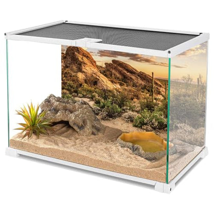 36x24 in Desert Reptile Habitat Backdrop Oasis Cactus Terrarium Background | AWERT Blue Sky Sunset Desert Landscape Durable Polyester Background - size: 36x24 inches