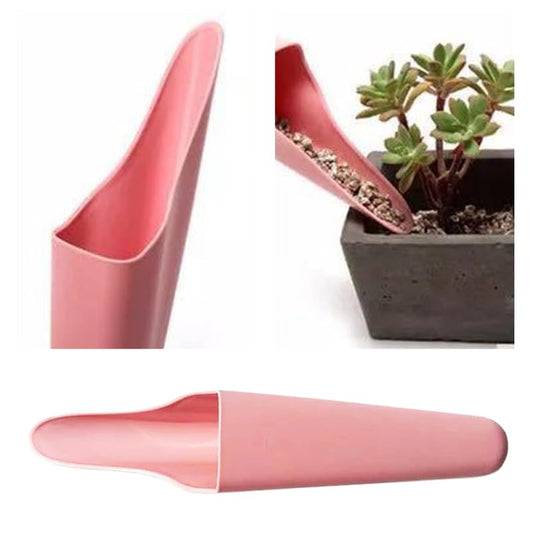 Mini Garden Trowel and Soil Scoop Set – Small Pink Plastic Hand Gardening Tools for Succulent Potting, Indoor Plants, Balcony Herb Garden
