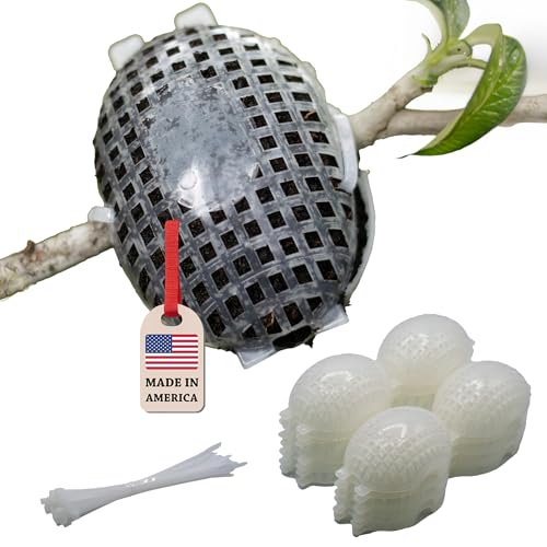 Air Layering Propagation kit with Zip Ties | 12 Pack | 4 inches Wide x 5 inches Long | Plant Rooting Pods - Supports Aerial Roots Growth | Ventilated and Hinged Design | Made in USA