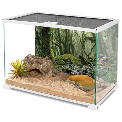 Forest Green Tree Terrarium Backdrop Reptile Habitat Background 48x18 in - size: 48 x 18 inches