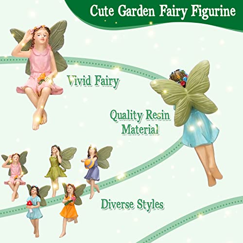 Unittype 19 Pcs Fairy Garden Accessories Outdoor Miniature Fairy Figurine - style: Fairy