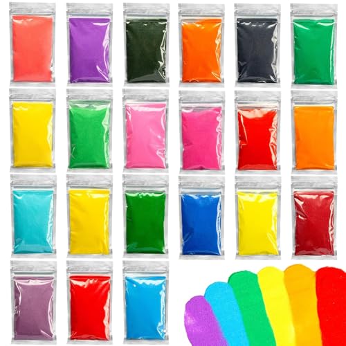 3 otters 21 Pack Colored Sand for Crafts