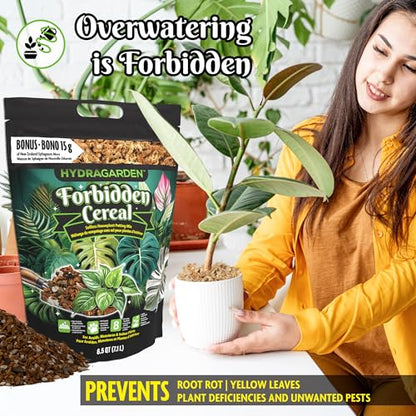 Forbidden Cereal Aroid Potting Mix 6.5QT – Chunky High-Draining Soil for Monsteras, Hoyas, Orchids & Tropical Indoor Houseplants – 8 Organic Ingredients, Peat-Free, Soilless Growing & Repotting Mix