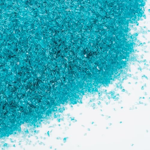 Turquoise Fine Crushed Glass for Resin Art & Crafts - color: Turquoise