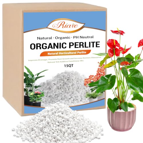 Riare 15QT Organic Perlite for Plants, Horticultural Perlite Soil Amendment - size: 15Quarts