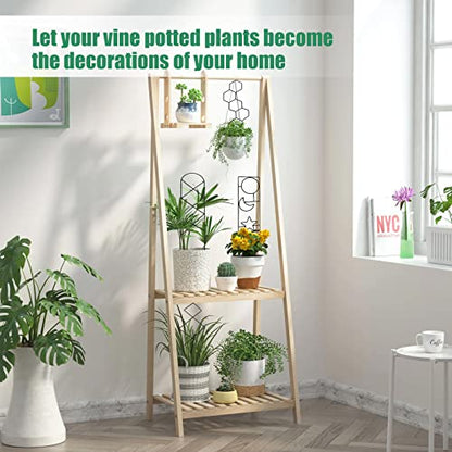 Wellsign 15.94Inch Plant Trellis for Climbing Plants Indoor Outdoor | 4 Patterns Metal Small Garden Houseplant Trellis for Potted Plants for Vine Ivy Flower Plant Support Lover Gifts Lattice - size: Back-Metal-Trellis02
