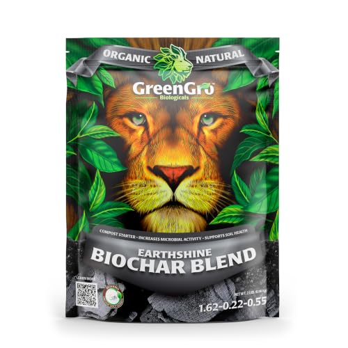 GreenGro Earthshine Biochar & Humic Acid Blend, Activated Charcoal, 2lb - size: 2-Pound