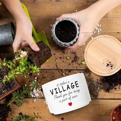 Thank You Gifts for Women Men, Succulent Plant Pot (Plants Not Included) - style: Thank you-Village