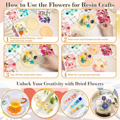 120 PCS Real Pressed Flowers, Natural Dried Pressed Flowers for Resin, Dried Florals Dry Flowers Leaves Kit with Tweezers for Scrapbooking DIY Art Crafts, Mother’s Day Birthday Gift - size: 120 Pcs Pressed Dried Flowers with Tweezers