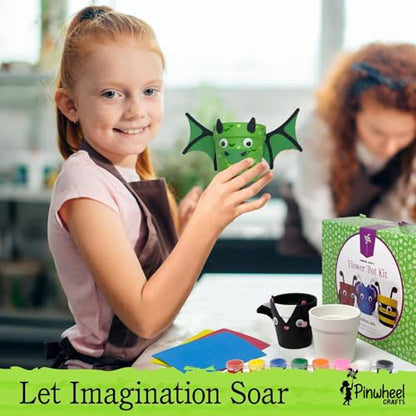 Pinwheel Crafts Flower Pot Painting Kit for Kids Ages 8-12, Seeds and Soil - style: Painting Kit with Seeds and Soil
