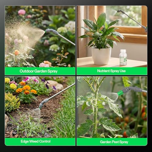 VIVOSUN 1.6 Gal/6L Pump Sprayer, Garden Water Sprayer | for Plants, Weeds & Lawn Care, with 3 Nozzles, 50'' Long Hose & Pressure Relief Valve - size: 1.6 gal