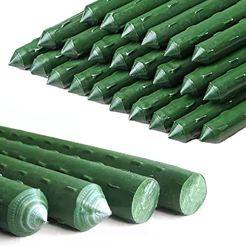 7Feet 25Pcs Plant Stakes Garden Tomato Sticks Supports for Potted Cucumber Strawberry Bean