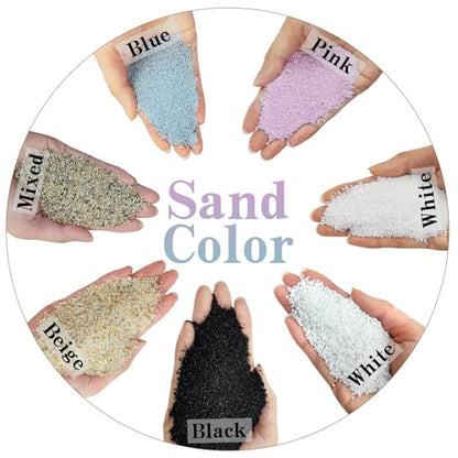FANTIAN Aquarium White Sand,5 lbs Fish Tank Sand, Aquarium Gravel - color: White-XXS, size: 5 LB