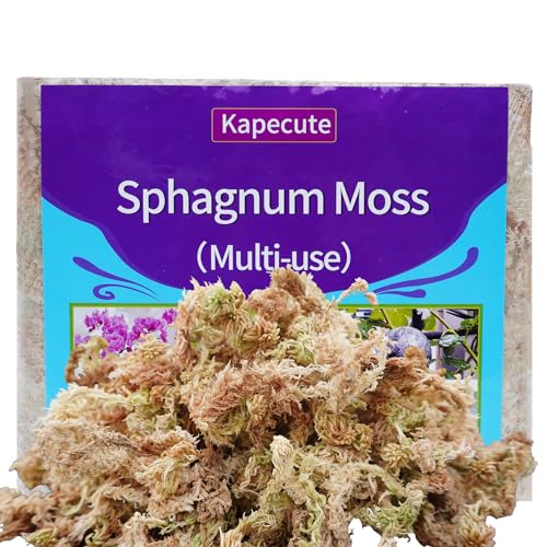 Sphagnum Moss 2.5 lb for Plant Propagation, Great Orchid Potting Mix, Help with Maintain Humidity - size: 40 oz