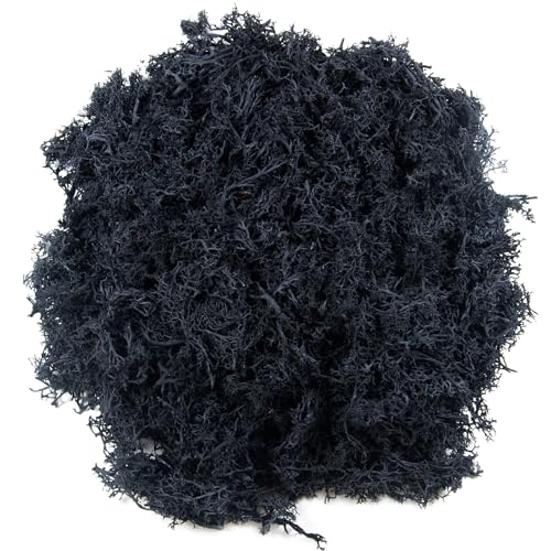 3.5oz Fake Black Moss for Crafts - color: Black