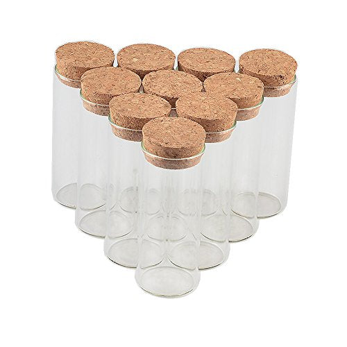 30x75mm 35ml Glass Vials Jars Test Tube With Cork Stopper Empty Glass Transparent Clear Bottles 12pcs (12, 35ml-30x75mm) - size: 35ml-30x75mm