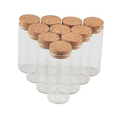 30x75mm 35ml Glass Vials Jars Test Tube With Cork Stopper Empty Glass Transparent Clear Bottles 12pcs (12, 35ml-30x75mm) - size: 35ml-30x75mm