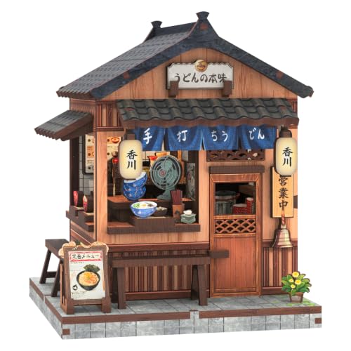 3D Wooden Puzzle for Beginners, Miniature House Kit for Adults, 103 PCS - color: Authentic Noodle Shop