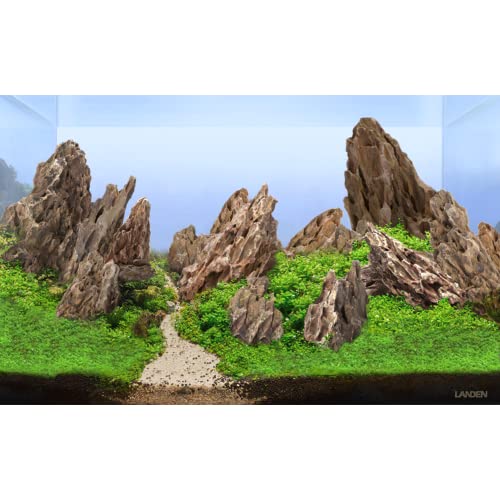 LANDEN Dragon Ohko Stone 16lb Large Aquarium Rocks for Fish Tank Decor - size: 01 Dragon(Ohko) Stone(2-8inch,16lbs)