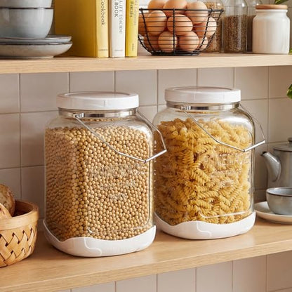 FavorFlavor Glass Jar with Airtight Lid: 2P 1.5Gallon Mason Jar for Kitchen