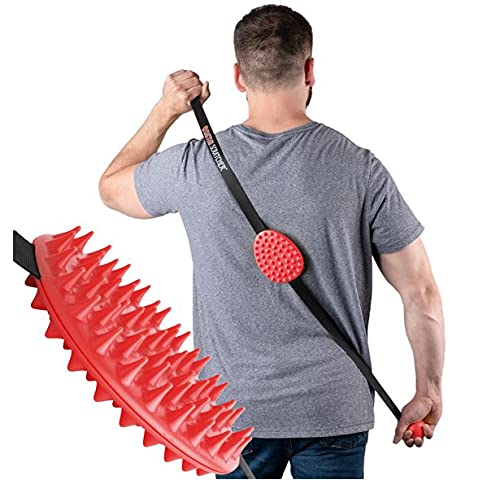 Original Back Scratcher - 2-Sided Back Scratching Tool for Hard-to-Reach Area, Durable 45" Strap with Ball Handles for Towel Like Operation, Universal Gifts for Men and Women, Red - color: Red, size: 2-Hand Original