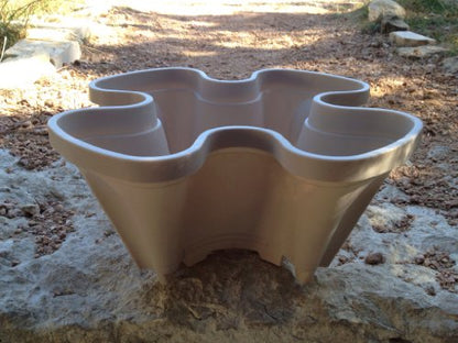 Vertical Gardening Planters - Mr Stacky Pots Can Use Any Growing Medium (Soil, Clay Pebbles, Vermiculte, Perlite, Coco Fiber) - Great for Hydroponics and Aquaponics Too - Build Your Own Stacking - color: Stone