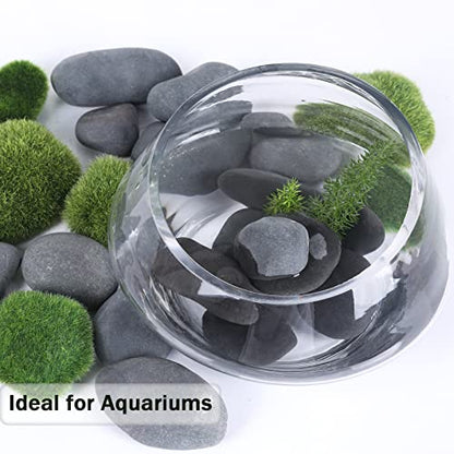 20LB Stones Pebbles River Rocks, 100% Natural Hand-Picked Premium Decorative Pebbles, Ideal for Garden Landscaping, Home Decor, Aquariums, Painting, Crafting and Gifts (Black, 20 Pounds) - size: 20 Pounds, style: Black