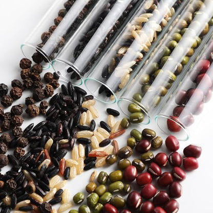 Thyle Glass Test Tubes with Cork Clear Stoppers Round Bottom Lab Test Alcohol Tampons Glass Tubes Container Vials for Plants Scientific Experiments Candy Storage Party Favors (50pcs,15 * 100mm/13ml) - size: 15*100mm/13ml