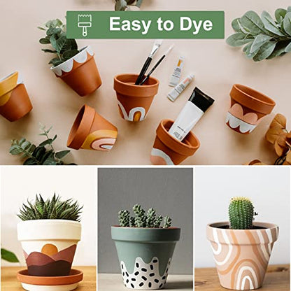 Orceler 4 Inch Terracotta Pots with Saucer - 6 Pack Small Clay Plant Pots with Drainage Holes, Flower Pots with Tray, Terra Cotta Pots for Indoor Outdoor Plants, Crafts, Wedding Favor
