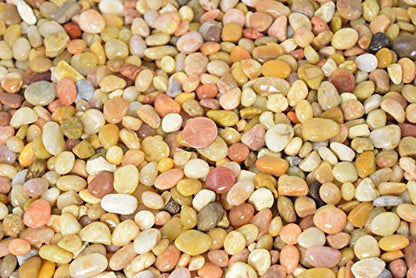 Cali-Bon Large Salmon Bay Pebbles for Aquarium, Bonsai Tree, Lucky Bamboo, Zen/Fairy Garden & Top Dressing - 3/9/30 lbs (9 lbs Pebbles) - size: 9 lbs pebbles