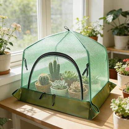 36" Tabletop Plant Cover w/Waterproof Base Ventilation Window for Winter - color: 36*36*35.5 - 1PCS