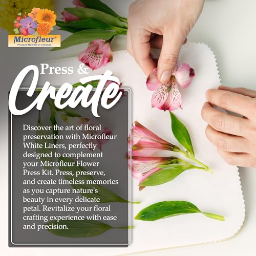 Microfleur Max White Liners for Microwave Flower Press 9" (23 cm) - 20 PC - size: 20 PC