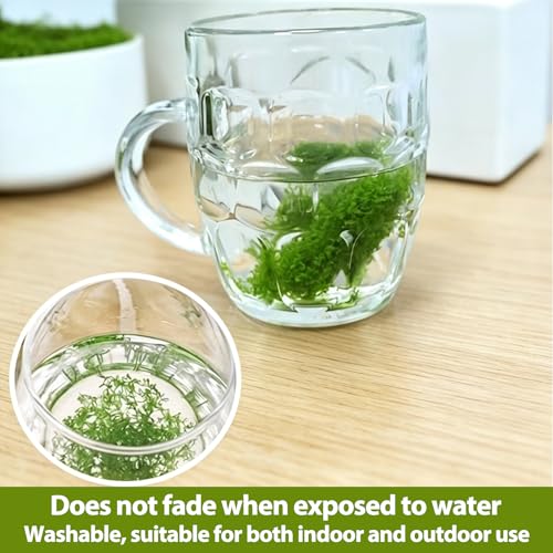 Fake Green Moss for Potted Plants 17.63OZ (500g), Artificial Moss for Crafts DIY Fairy Gardens Wedding Party, Faux Moss for Floral Arrangements,Micro-Landscape Table Centerpieces Filler Decor
