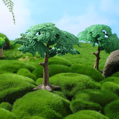 COHEALI Mini Cedar Pine Tree Model 3pcs Model Trees for Diorama Railroad Scenery Sand Table Miniature Architecture Christmas Home Office Decor 4.13 X 3.74 X 1.96 in