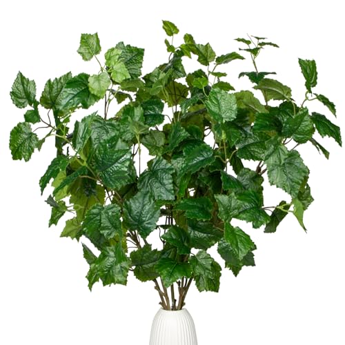 30" Artificial Greenery Stems Faux Branches 5PCS Artificial Vines Leaves Branches Fake Ivy Leaves Branches Faux Vine Leaves Stems Garland Plant Long Stem Leaf Bushes for Bedroom Party Home Decor - color: Vines