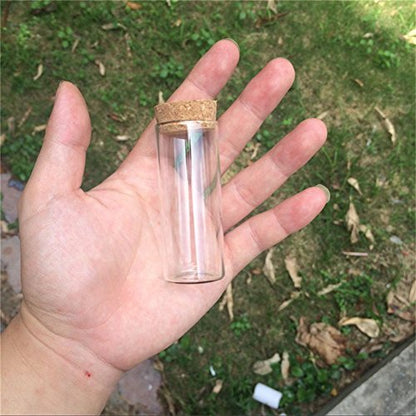 30x75mm 35ml Glass Vials Jars Test Tube With Cork Stopper Empty Glass Transparent Clear Bottles 12pcs (12, 35ml-30x75mm) - size: 35ml-30x75mm