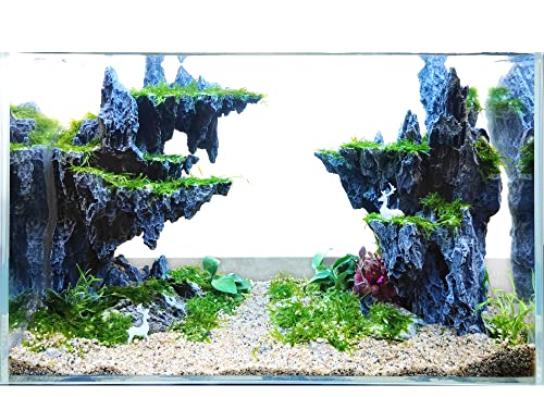 Allcolor Aquarium Rock Decor, Sky City Aquascape for 10+ Gallon Tanks - style: Sky City