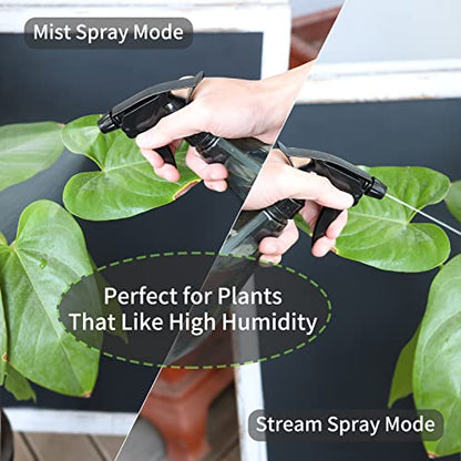 Goowin Watering Can Indoor Plants, 47 oz Long Spout House Plant Flower Watering Can, Creative Wide Opening Plastic Watering Can with 16 oz Spray Bottle & 8.5 oz Squeeze Bottle, Grey - color: Gray
