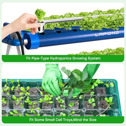 100 Pack Grow Sponges, Replacement Root Growth Sponges Seed Pods,Seed Starter Plugs for Hydroponic Indoor Garden System