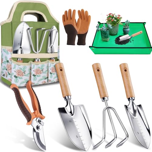 Kynup Gardening Tools Set, Hand Trowel & Shovel Kit for Garden Planting | Great Gardening Essentials for Beginners, Perfect Gardening Gifts for Women, Durable Garden tools for Outdoor Gardening