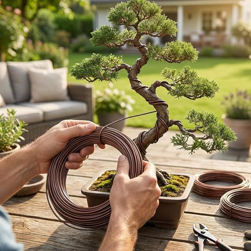 1 Bundle 5M Anodized Aluminum Bonsai Training Wire, Large Roll,Many Size to Choose, Bendable Metal Wire for Crafts, Sculpting,Armature and Daily Use, Necessities for Family (2.5mm) - color: 2.5mm