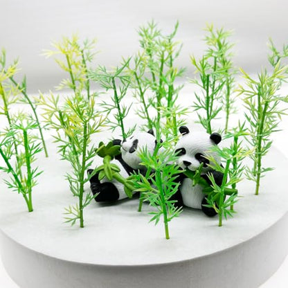 Woohome Model Miniature Bamboo Trees, Green Plastic Bamboo Trees for Building Model, Home Miniature Landscape Landform Diorama Project, 100 PCS, 2.36’’ and 3.15’’ - color: 100pcs 8cm