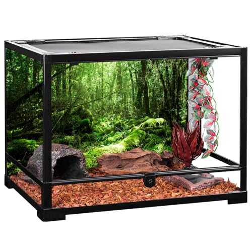 AWERT 72x24 inches Tropical Terrarium Background Rainforest Aquarium Background Green Tree Reptile Habitat Background Vinyl - size: 72x24in/180x60cm